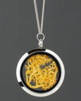 Amulet with yellow moss